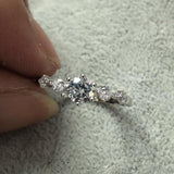 Quality AAA Cubic Zirconia Diamonds 3 Color Engagement Wedding Ring - The Jewellery Supermarket
