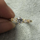 Quality AAA Cubic Zirconia Diamonds 3 Color Engagement Wedding Ring - The Jewellery Supermarket