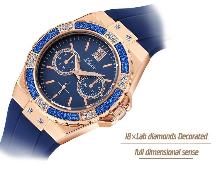Quartz Watch With Pink Rubber Strap Sport Fashion Ladies Wristwatch - The Jewellery Supermarket