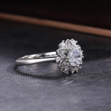 Romantic Flower Design High Quality Shiny AAA+ Cubic Zirconia Diamonds Elegant Ring - The Jewellery Supermarket