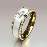Romantic Timeless Design Shiny AAA+ Cubic Zirconia Diamonds Graceful Proposal Ring - The Jewellery Supermarket
