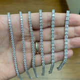 Silver 3mm 4MM 5MM 17cm 19CM AAA+ CZ Tennis Bracelet Bangle For Women