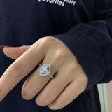 Silver Color Ring Luxury Full Bling Iced Out AAA+ Cubic Zirconia Diamonds Ring - The Jewellery Supermarket