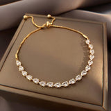 Simple Luxury Shiny AAA+ Cubic Zirconia Diamonds Elegant Bracelet