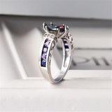 Special Marquise Shape Shiny Purple AAA Zircon Crystals Prong Setting Fashion Ring - The Jewellery Supermarket