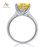 Stunning 3 Carat Yellow Canary Simulated Lab Diamond Silver Promise Engagement Luxury Ring - The Jewellery Supermarket