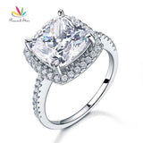 Stunning 5 Ct Cushion Cut Simulated Lab Diamond Silver Luxury Ring - The Jewellery Supermarket