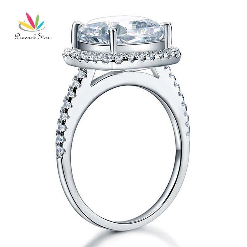 Stunning 5 Ct Cushion Cut Simulated Lab Diamond Silver Luxury Ring - The Jewellery Supermarket