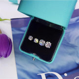 Stunning 5mm/9mm Lab Diamond Stud Earring Real 925 sterling silver - The Jewellery Supermarket