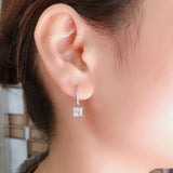 Stunning 925 sterling silver 1 Carat Lab Diamond Dangle Earrings - The Jewellery Supermarket