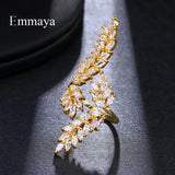 Stunning Shiny Leaf Shape AAA Cubic Zirconia Diamonds Adjustable Ring - The Jewellery Supermarket