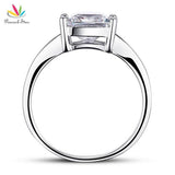 Super 1.5 Ct Princess Cut Simulated Lab Diamond Silver Wedding Promise Engagement Ring - The Jewellery Supermarket