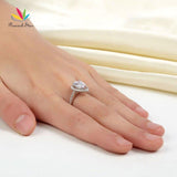 Superb 2 Ct Pear Cut Simulated Lab Diamond Silver Promise Anniversary Engagement Ring - The Jewellery Supermarket