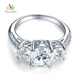 Superb 2 Ct Vintage Style Simulated Lab Diamond Silver 3-Stone Wedding Engagement Ring - The Jewellery Supermarket