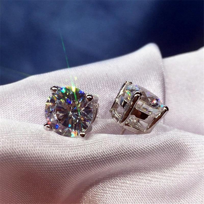 Superb 5mm/9mm Lab Diamond Stud Earring 100% 925 sterling silver - The Jewellery Supermarket