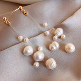 Superb Handmade String Freshwater Pearl Earrings - The Jewellery Supermarket