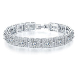 Superb New 18CM Luxury Princess Silver Bracelet Bangle For Women - The Jewellery Supermarket
