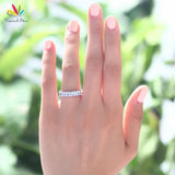 Superb Princess Cut Five Stone 1.25 Ct Simulated Lab Diamond Silver Luxury Ring - The Jewellery Supermarket