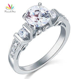 Terrific 1.25 Carat Vintage Style Simulated Lab Diamond Silver Wedding Engagement Ring