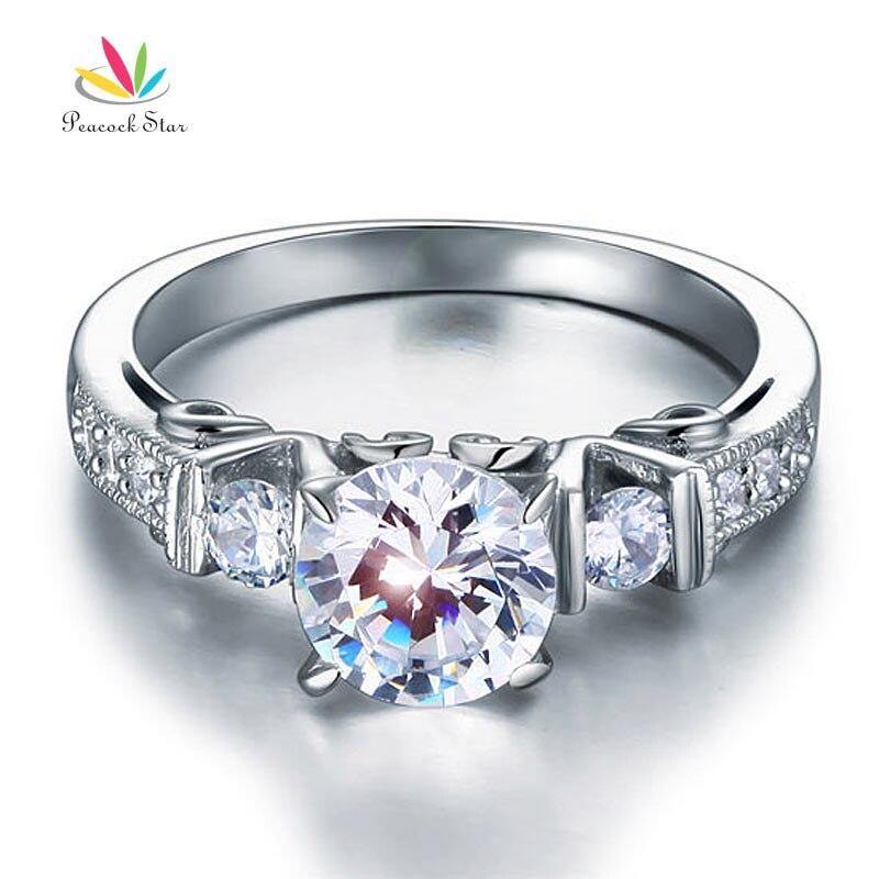Terrific 1.25 Carat Vintage Style Simulated Lab Diamond Silver Wedding Engagement Ring - The Jewellery Supermarket