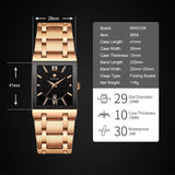 Top Brand Design Rose Gold Colour Luxury Fashion Square Ladies Watches For Women - The Jewellery Supermarket