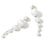 Trendy Elegant Created Big Simulated Pearl Long Earrings - The Jewellery Supermarket
