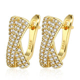 Trendy X Letter Shape AAA+ Cubic Zirconia Stud Earrings Fine Jewellery