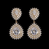 Vintage Shiny AAA+ Cubic Zirconia Diamonds Water Drop Earrings - The Jewellery Supermarket