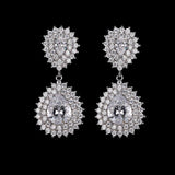 Vintage Shiny AAA+ Cubic Zirconia Diamonds Water Drop Earrings - The Jewellery Supermarket