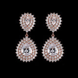 Vintage Shiny AAA+ Cubic Zirconia Diamonds Water Drop Earrings - The Jewellery Supermarket