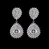 Vintage Shiny AAA+ Cubic Zirconia Diamonds Water Drop Earrings - The Jewellery Supermarket