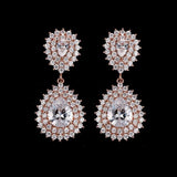 Vintage Shiny AAA+ Cubic Zirconia Diamonds Water Drop Earrings - The Jewellery Supermarket