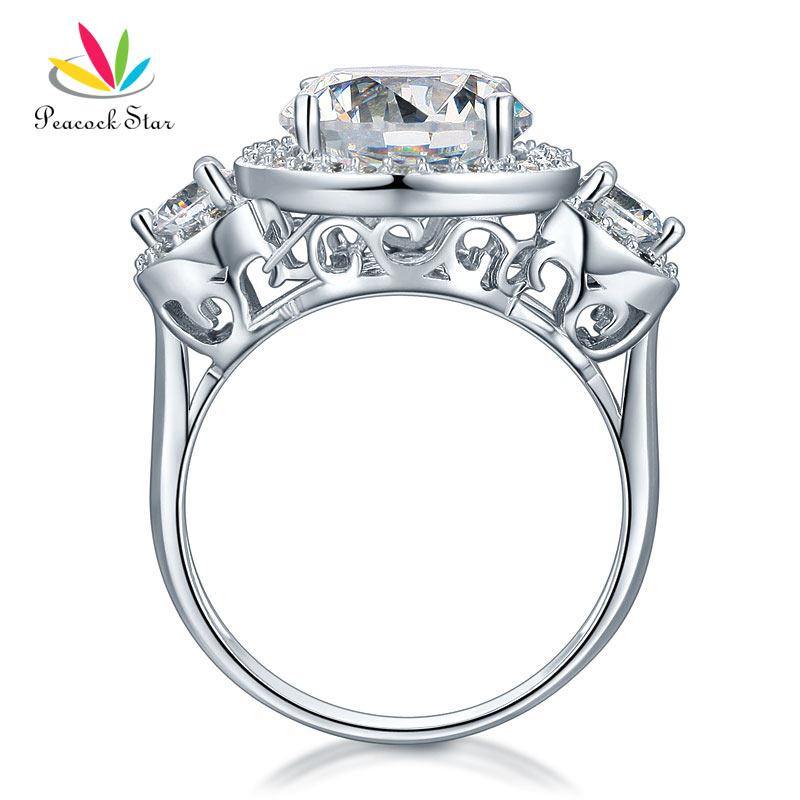 Vintage Style Victorian Art Deco 3.5 Ct Simulated Lab Diamond Luxury Silver Wedding Ring - The Jewellery Supermarket