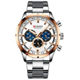 NEW MENS WATCHES - Top Brand Full Steel Waterproof Chronograph Luxury Sports Quartz Watches - The Jewellery Supermarket