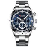 NEW MENS WATCHES - Top Brand Full Steel Waterproof Chronograph Luxury Sports Quartz Watches - The Jewellery Supermarket