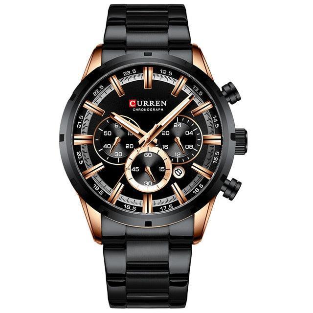 NEW MENS WATCHES - Top Brand Full Steel Waterproof Chronograph Luxury Sports Quartz Watches - The Jewellery Supermarket