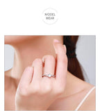 *NEW* Ideal Gifts Dazzling Sparkling AAA+ Sterling Silver Clear Zircon Rings Female Fashion Jewelry - The Jewellery Supermarket
