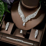 NEW - Sparking Waterdrop Shape Newest Fashion AAA+ Cubic Zirconia Diamonds Jewellery Set - The Jewellery Supermarket