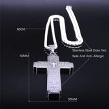 NEW Christian Bible Cross Chain Stainless Steel Big Religious Pendants Necklaces - The Jewellery Supermarket