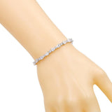 CHARMING Brand Teardrop and Round AAA+ Cubic Zircon Simulated Diamonds Tennis Bracelets - The Jewellery Supermarket