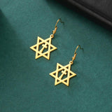 NEW Star of David Vintage Style Triple Spiral Drop Religious Earrings - The Jewellery Supermarket