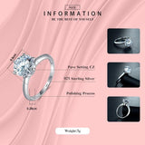 Stunning Clear Six Claw AAA+ Cubic Zirconia Diamonds Sterling Silver Ring - The Jewellery Supermarket