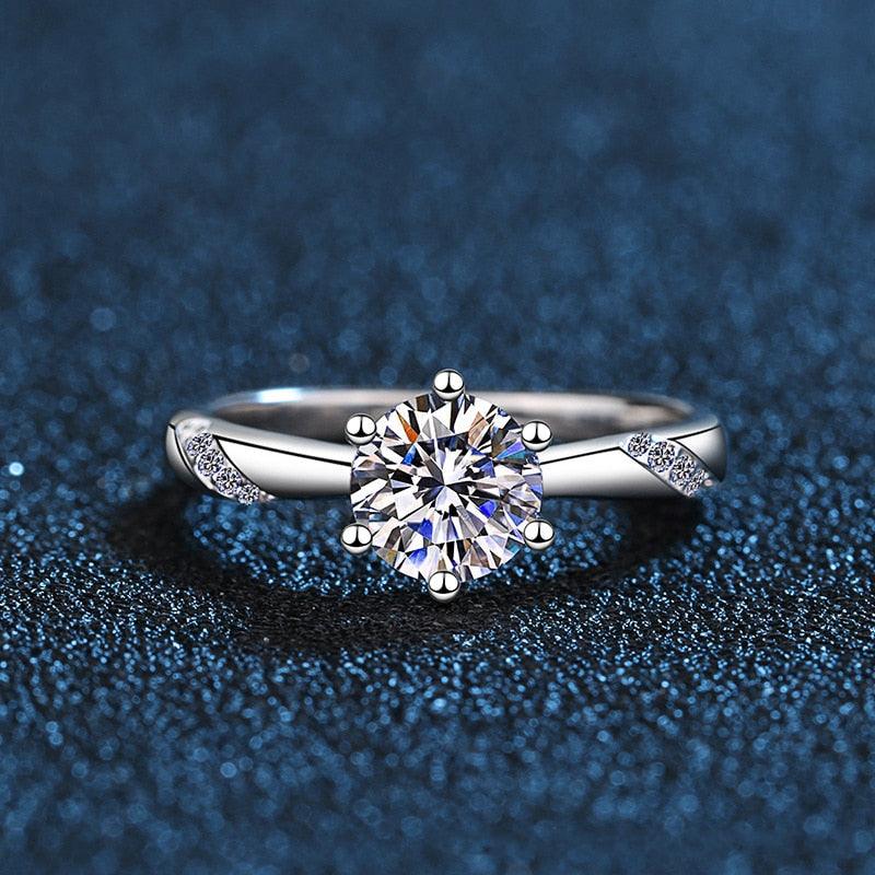 Classic Style 0.5/1/2CT High Quality Moissanite Diamonds Rings - Lab Diamond Wedding Engagement Rings - The Jewellery Supermarket