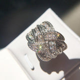 NEW ARRIVAL New Luxury Round Designed AAA+ Quality CZ Diamonds Eternity Ring - The Jewellery Supermarket