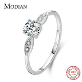 Romantic Real Silver Round AAAA Simulated Diamonds Classic Ring For Women - Engagement Fine Jewellery - The Jewellery Supermarket