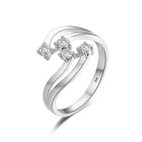 Fabulous 4pcs 3mm 0.1ct High Quality Moissanite Diamonds Rings - Authentic Moissanite Luxury Jewellery - The Jewellery Supermarket