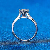 Classic Real 6 Heart Prong VVS High Quality Moissanite Diamonds and Side Diamonds Rings - Luxury Jewellery - The Jewellery Supermarket