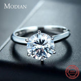 Stunning Clear Six Claw AAA+ Cubic Zirconia Diamonds Sterling Silver Ring - The Jewellery Supermarket