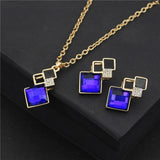 New Design Fashion Crystal Pendants Necklace Earrings Sets for Women Jewelry Set - The Jewellery Supermarket