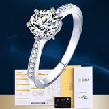 Crown Design 1.0 Carat 14K WGP High Quality Moissanite Diamonds Solitaire Rings - Fine Jewellery - The Jewellery Supermarket
